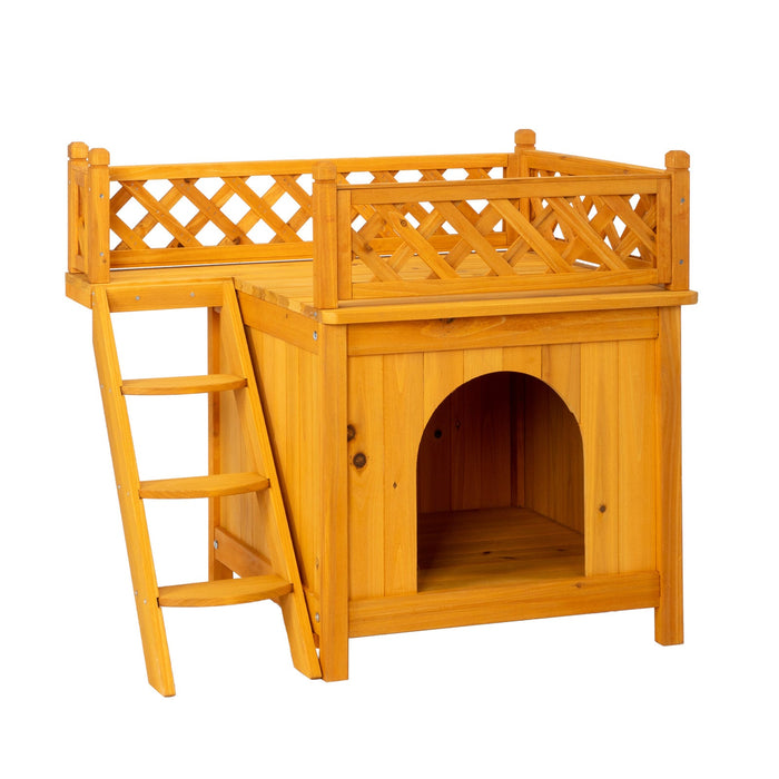 2 Storey Fence With Staircase Cat House