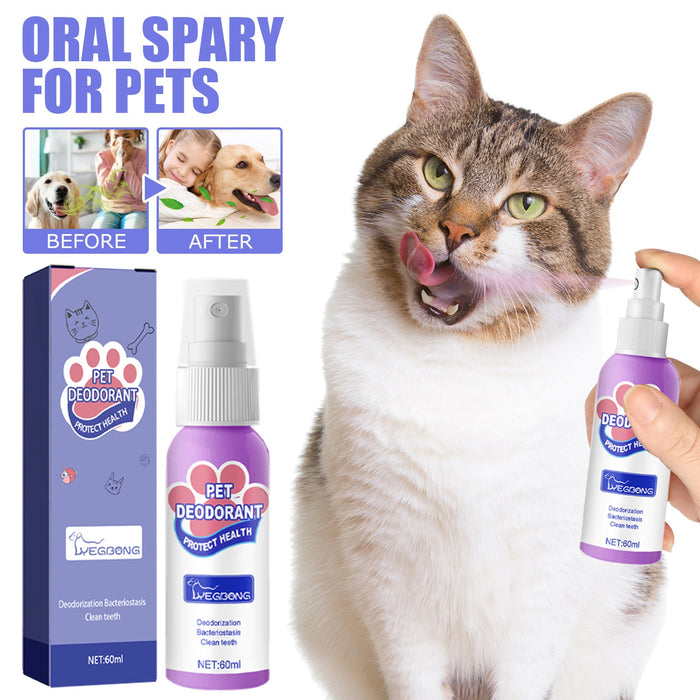 Dog Deodorant Spray, Pet Oral Cleanser, Cat Deodorant Spray , Breath Freshening Spray