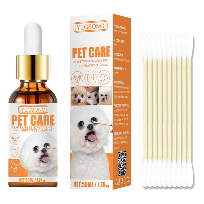 Pet Eye Stains, Tears Removal, Eyeball Removal, Eye Drops Removal, Herbal Mild Eye Drops For Dogs And Cats