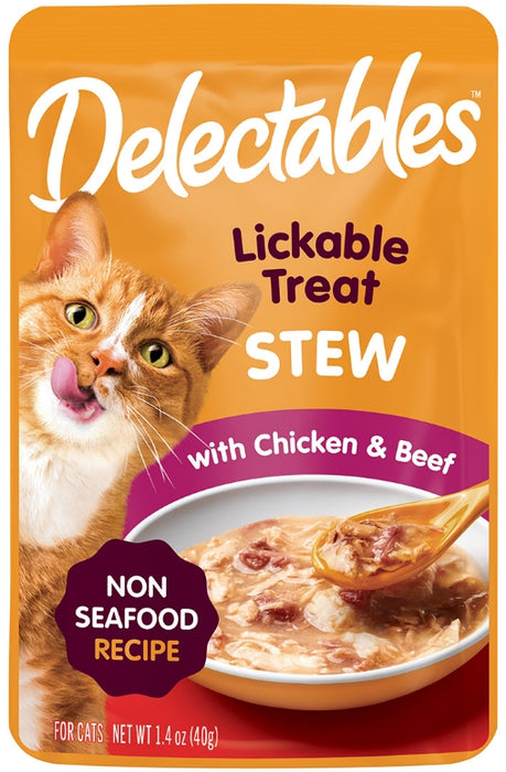 Hartz Delectables Stew Lickable Treat for Cats Chicken and Beef