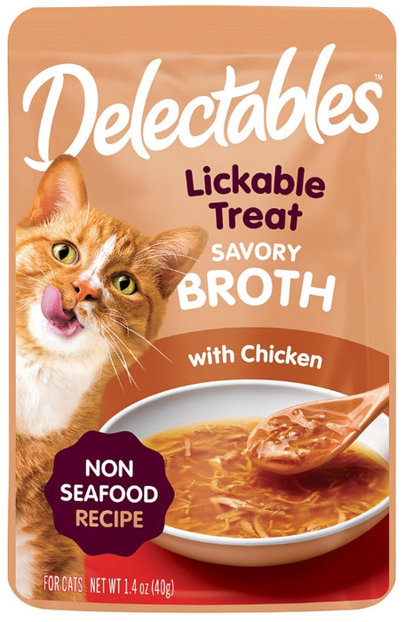 Hartz Delectables Savory Broth Lickable Treat for Cats Chicken