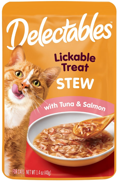 Hartz Delecatbles Stew Lickable Treat for Cats Tuna and Salmon