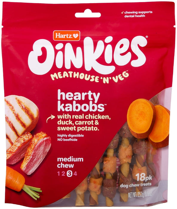 Hartz Oinkies Meathouse n Veg Hearty Kabobs for Dogs