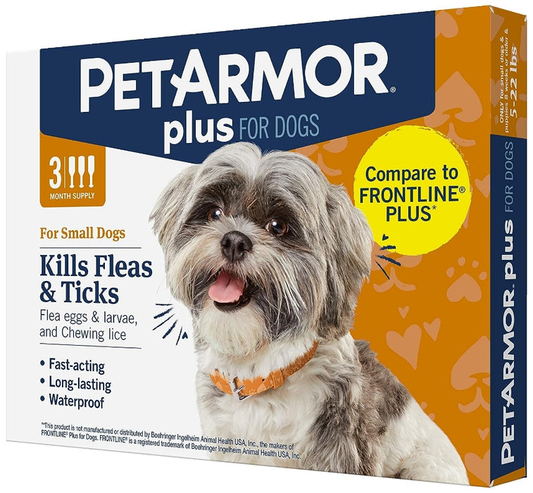 PetArmor Plus Flea and Tick Treatment for Small Dogs (5-22 Pounds)