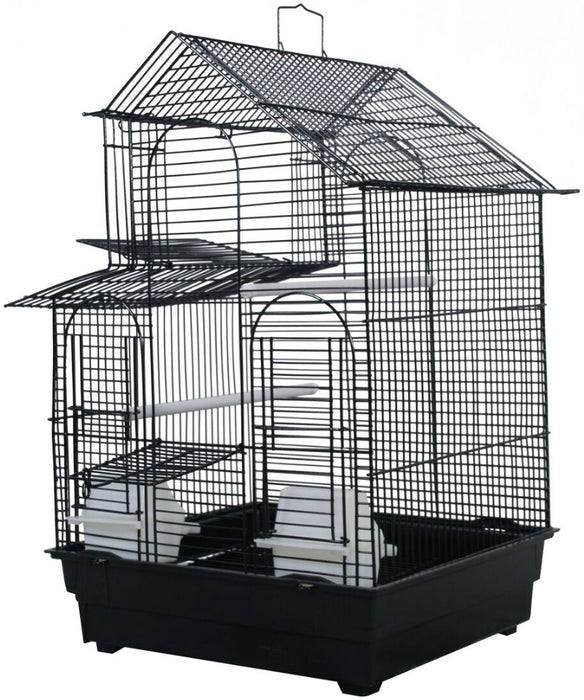 AE Cage Company House Top Bird Cage Black