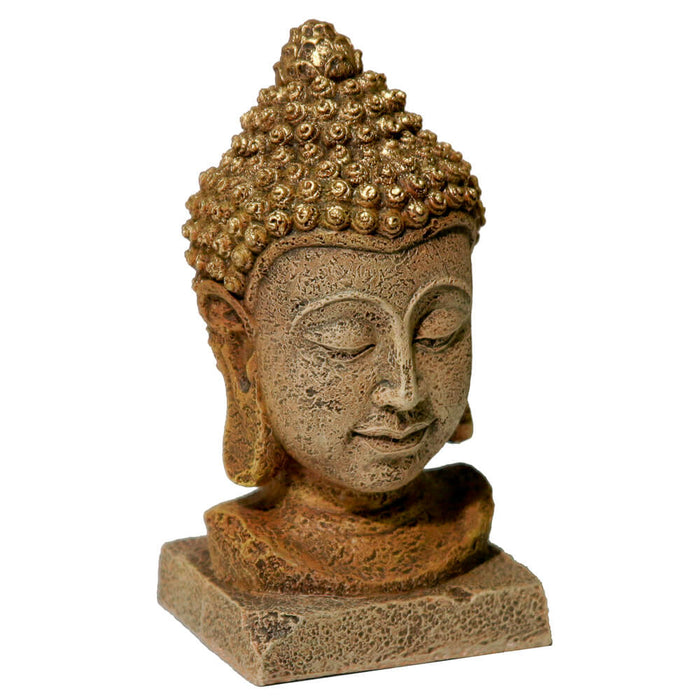 Blue Ribbon Exotic Environments Thai Buddha Head Aquarium Ornament