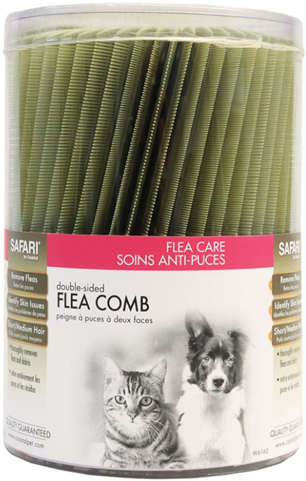 Safari Plastic Double Sided Flea Combs for Dogs and Cats