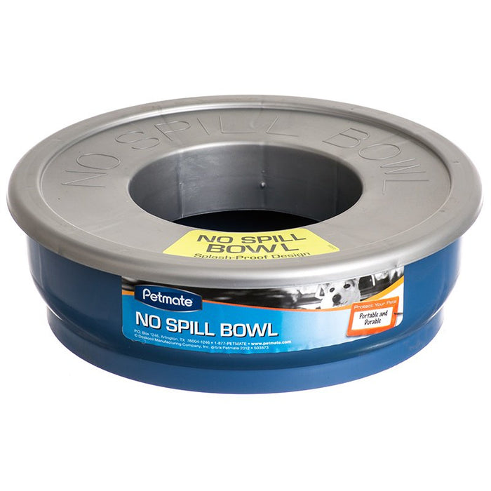 Petmate No Spill Travel Bowl Blue