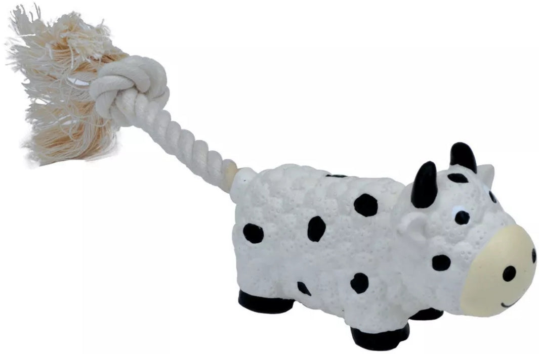 Lil Pals Latex and Rope Cow Toy