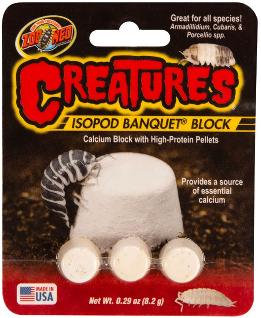 Zoo Med Creatures Isopod Banquet Block Food and Calcium Supplement Treat