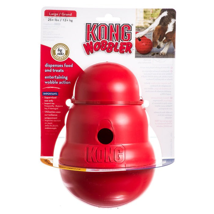 KONG Wobbler Interactive Dog Toy Dispenses Food and Treats