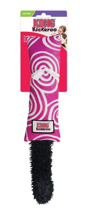 KONG Kickeroo Catnip Toy for Cats Swirl Pattern Assorted Colors