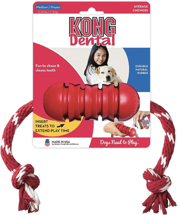 KONG Dental With Floss Rope Chew Toy Medium