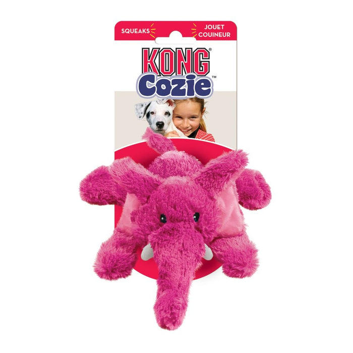 KONG Cozie Elmer the Elephant Squeaker Dog Toy Medium