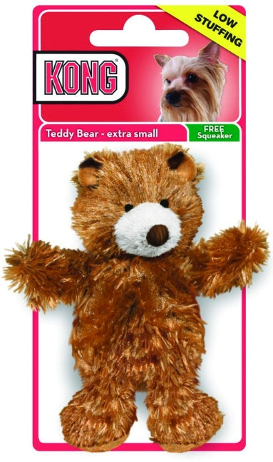 KONG Teddy Bear Low Stuffing Squeaker Dog Toy