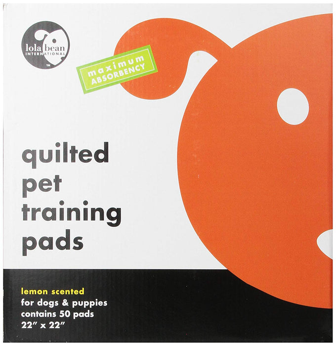 Lola Bean Quilted Pet Training Pads Lemon Scent Large