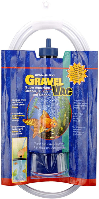 Penn Plax Gravel-Vac Aquarium Gravel Cleaner 9" Cylinder with 56" Hose