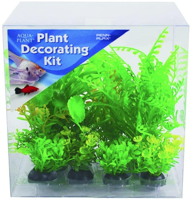 Penn Plax Aquarium Plant Decoration Kit Green