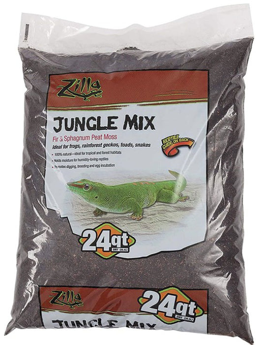 Zilla Jungle Mix with Fir and Sphagnum Peat Moss for Frogs, Rainforest Geckos, Toads and Snakes