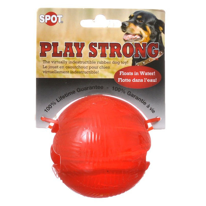 Spot Play Strong Rubber Ball Dog Toy Red