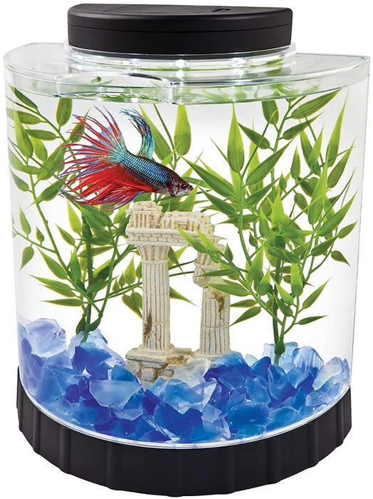 Tetra LED Half Moon Betta Kit 1 Gallon Black