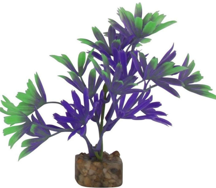 GloFish Plastic Aquarium Plant Purple/Green