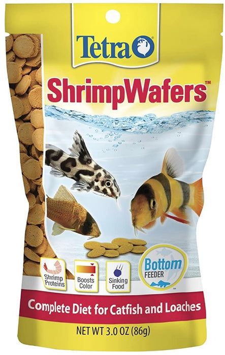 Tetra Shrimp Wafers with Color Enhancer Daily Diet for Catfish and Loaches