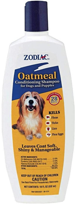 Zodiac Oatmeal Conditioning Shampoo for Dogs and Puppies