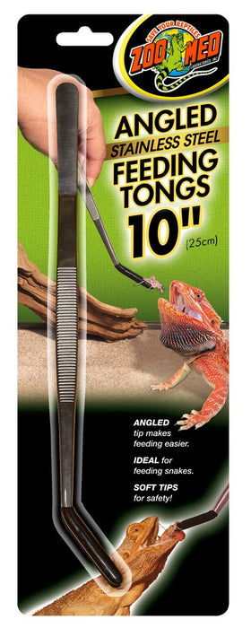 Zoo Med Angled Stainless Steel Feeding Tongs