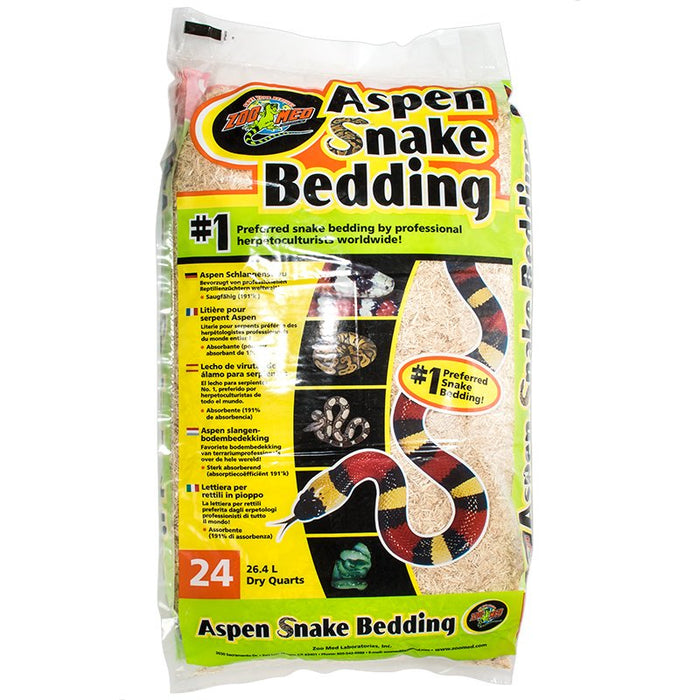 Zoo Med Aspen Snake Bedding Odorless and Safe for Snakes, Lizards, Turtles, Birds, Small Pets and Insects